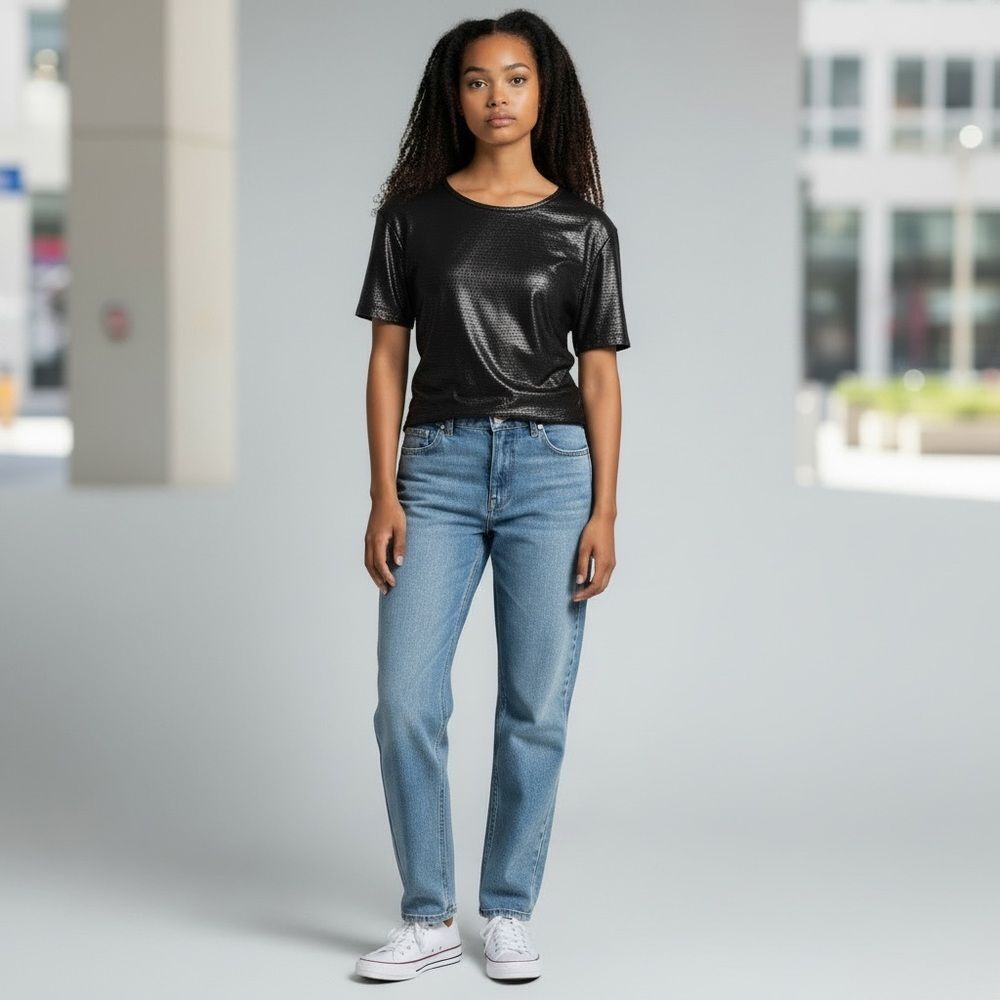 Kenar Faux Leather Style Shirt